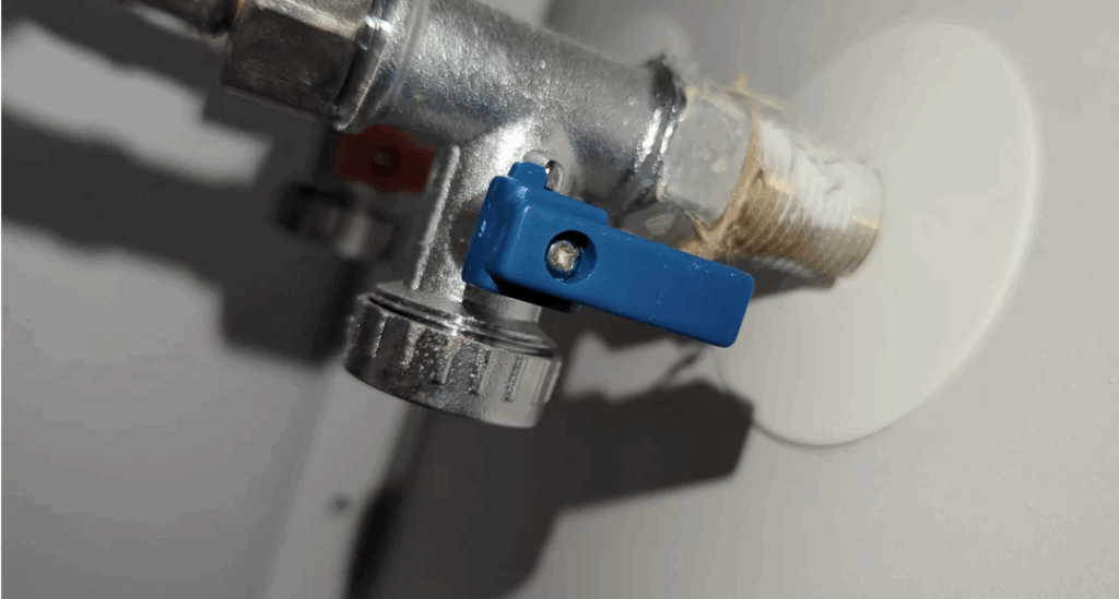 Zawór nie jest całkowicie otwarty